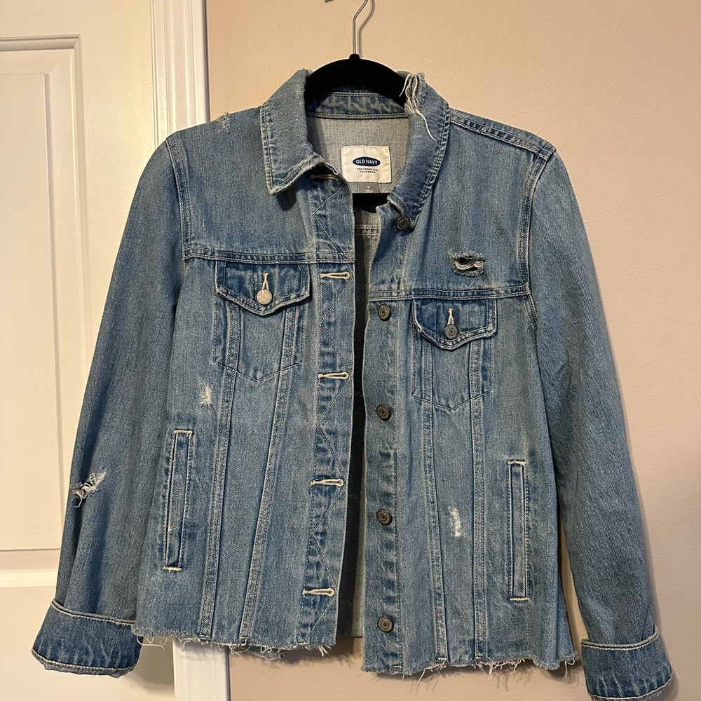 Lightwash Distressed Denim Jacket